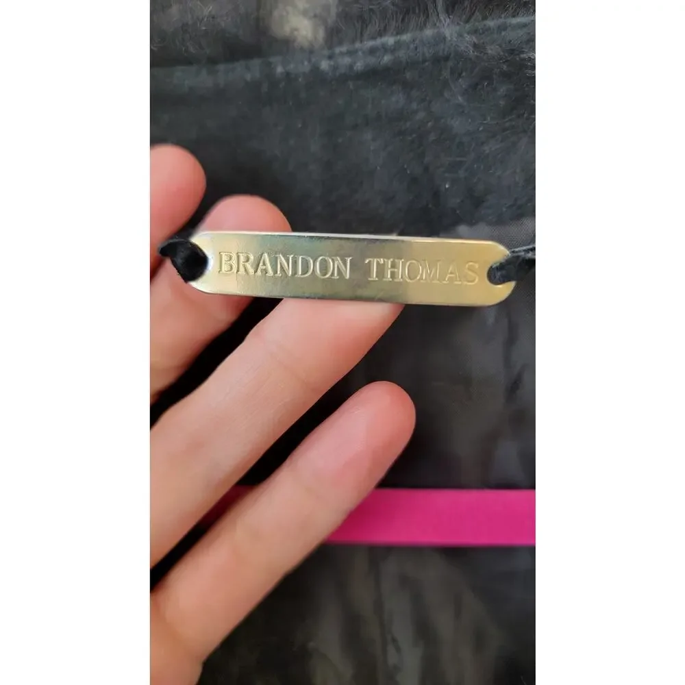 Black Genuine Suede & Fur Trim 70s Glam Whimsygoth Festival Coat - Picture 3 of 16